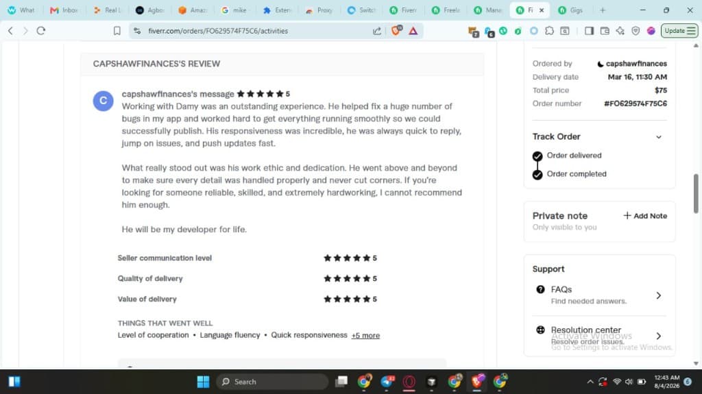 Fiverr review from capshawfinances