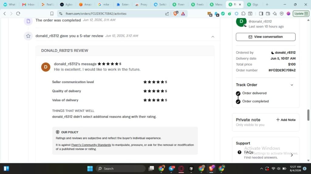 Fiverr review from donald_r8312
