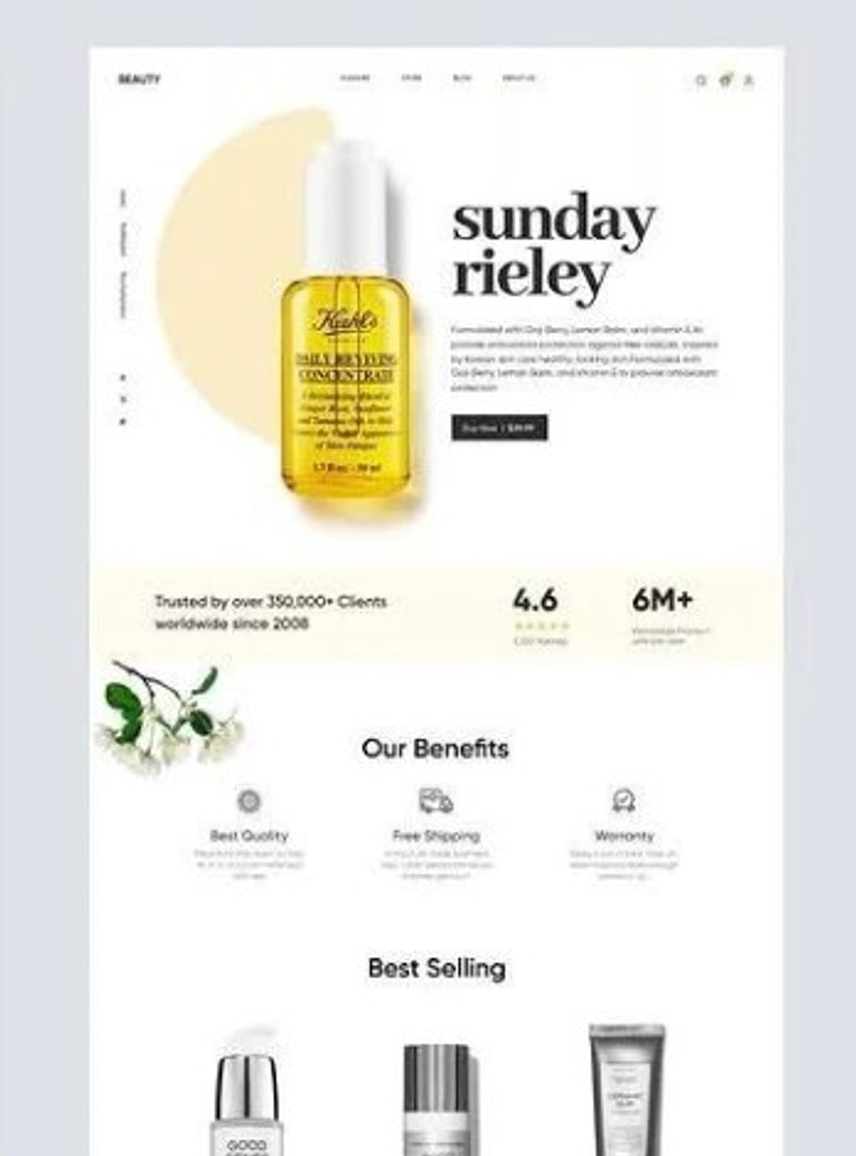 BEAUTY — Skincare Product Landing UI