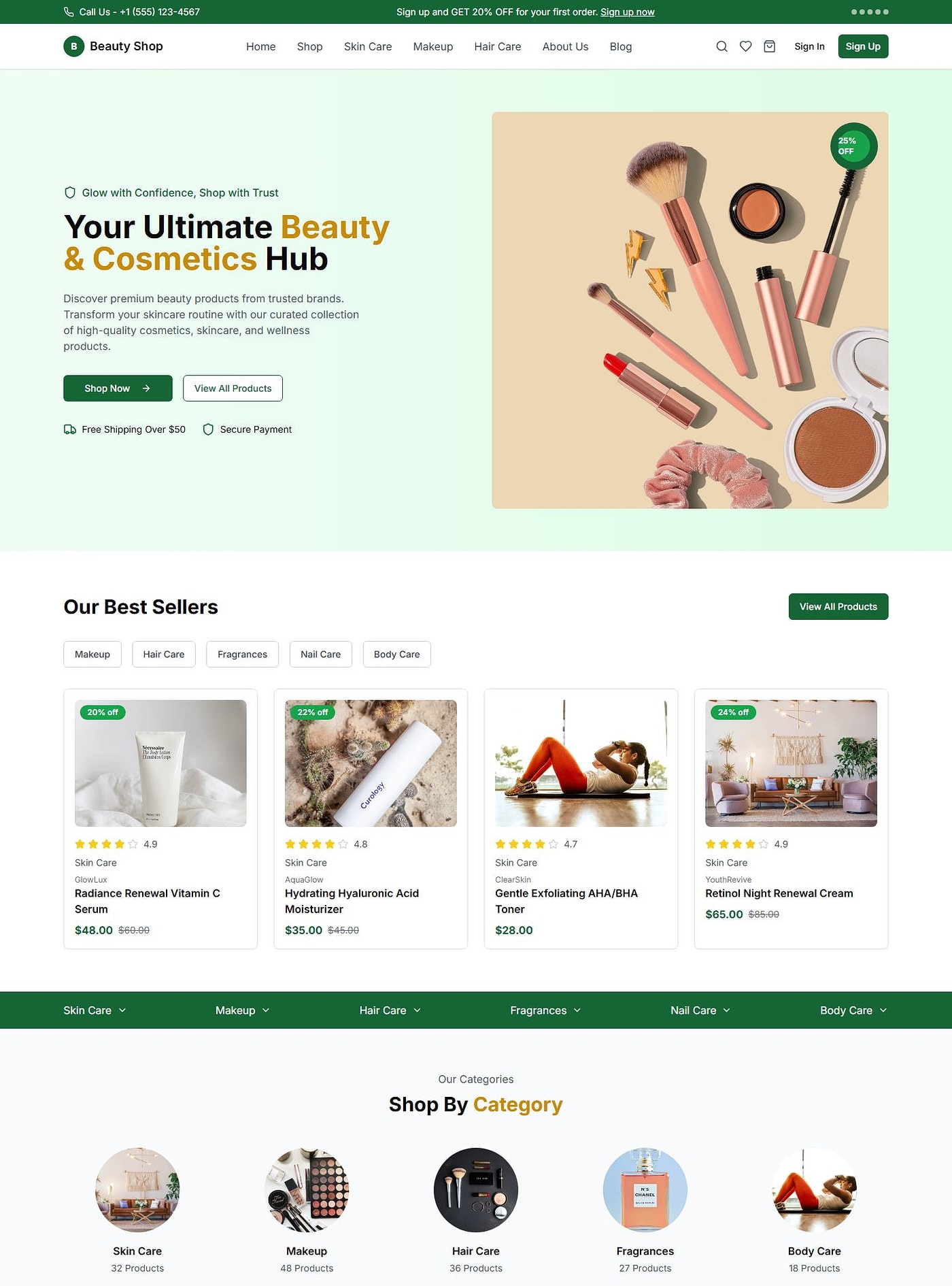 Beauty Shop — Cosmetics E-commerce
