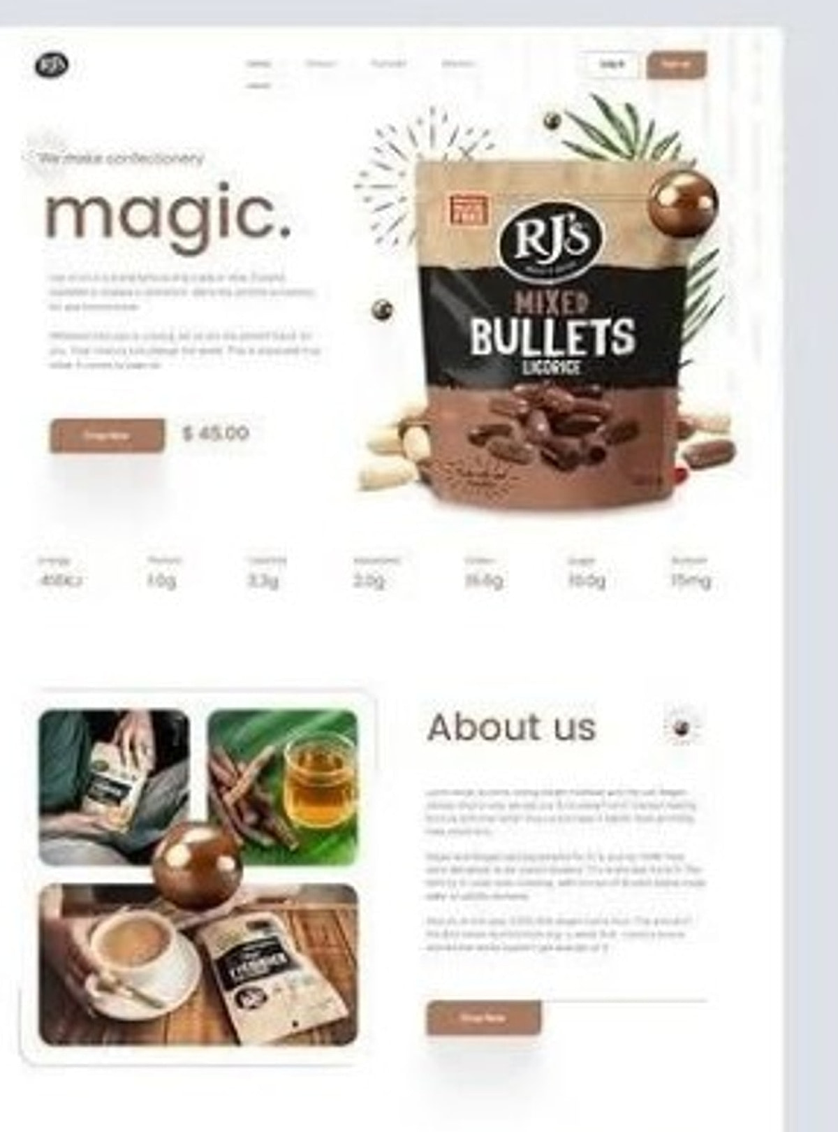 RJ's — Confectionery Brand UI