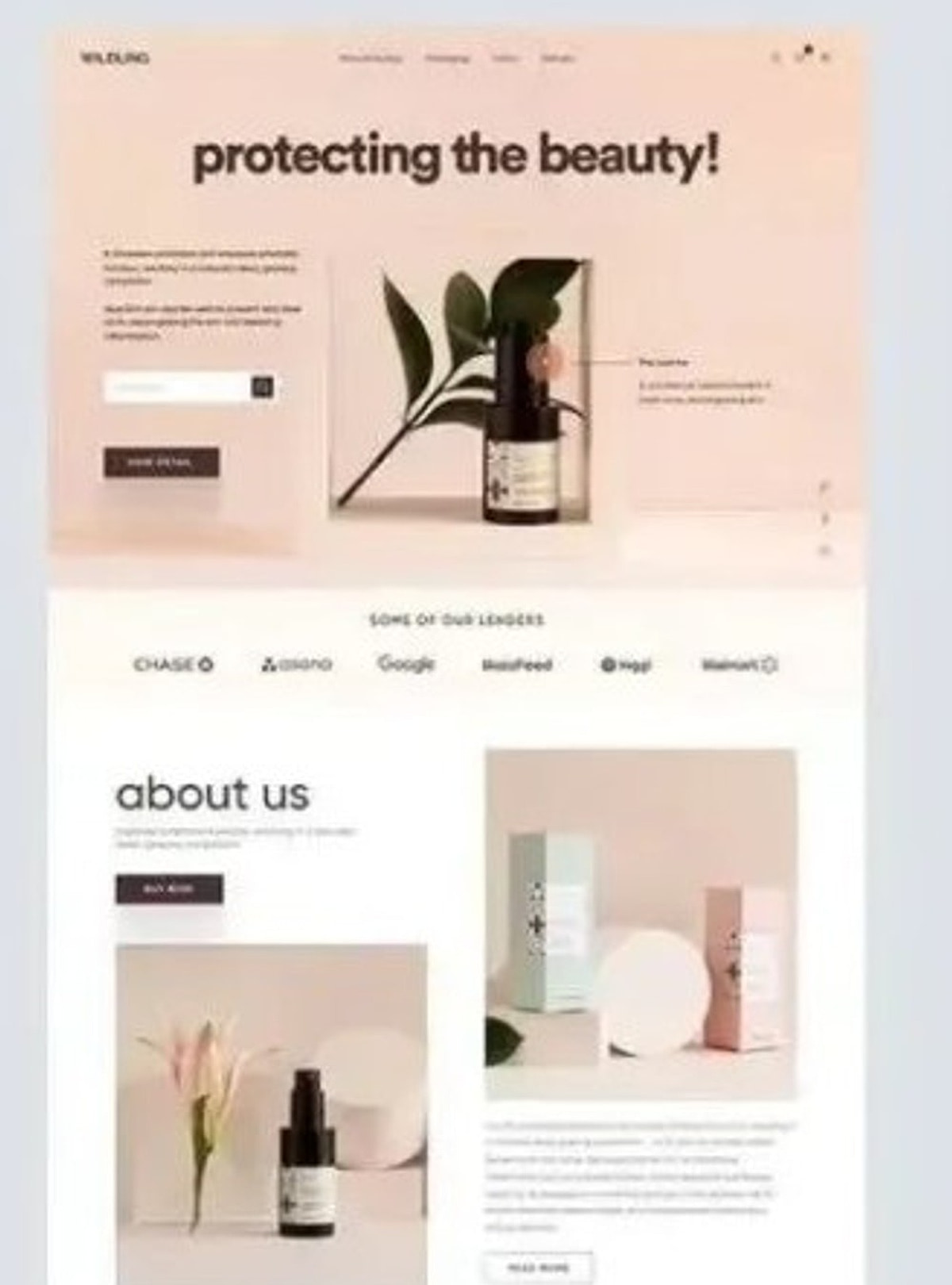 WILDLING — Skincare Brand UI